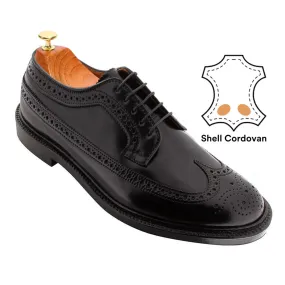 7 CM / 2.76 Inches CMR CHAMARIPA Elevator Shoes - Step Up Your Height Game wit Height Increasing Wing Tip Derby Shoes - Black Shell Cordovan Elevator Shoes