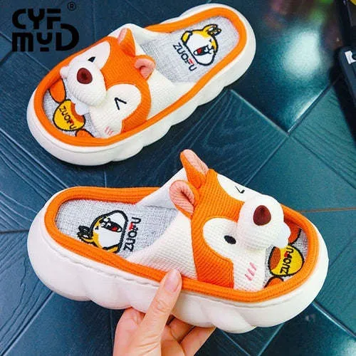 Animals Slippers Women Platform Shoes Cute Cartoon Thick Sole Home