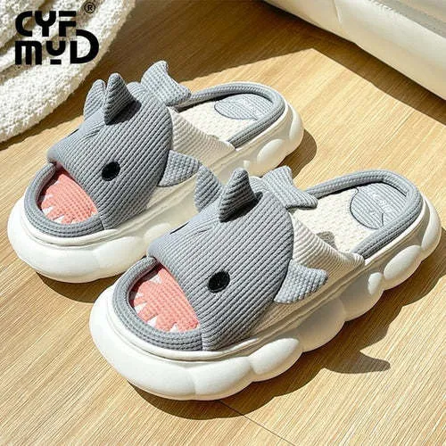 Animals Slippers Women Platform Shoes Cute Cartoon Thick Sole Home