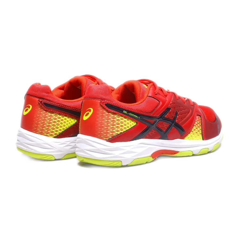 Asics Gel-Domain 4 Sport Shoes Pu Leather Red Colour For Men