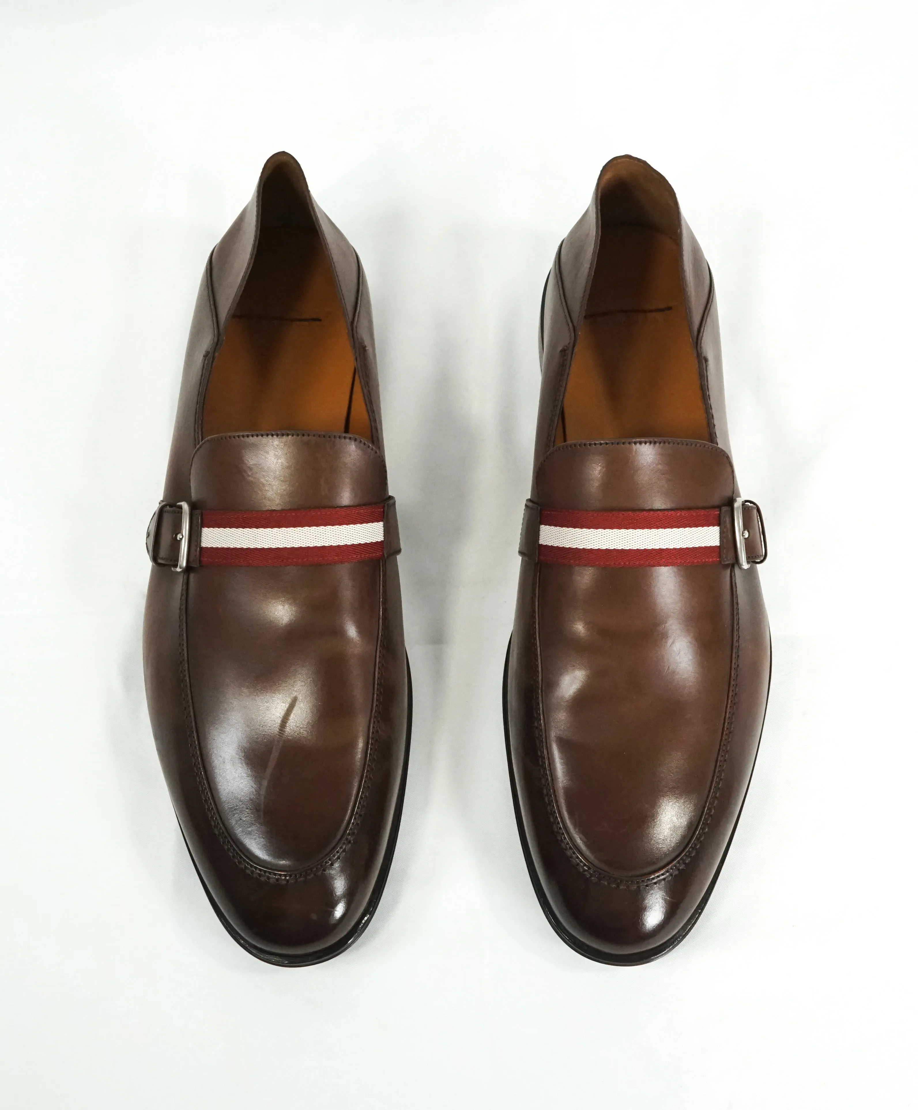 BALLY - “WENDELL” Convertible Soft Leather Logo Loafers - 9.5