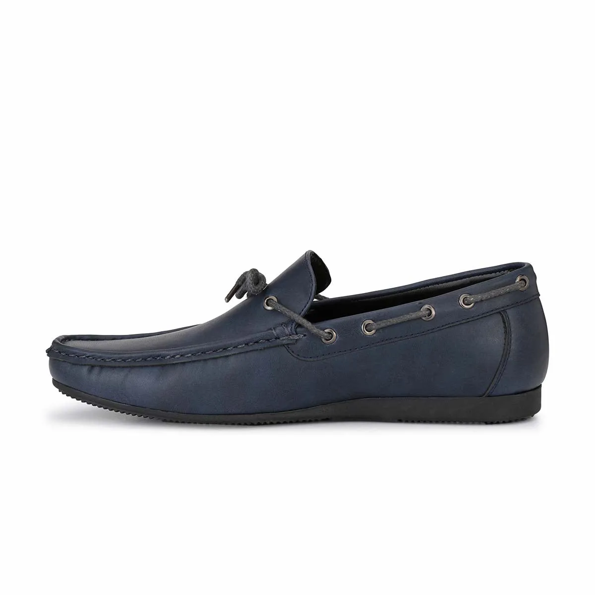 Blue Casual Bow Loafers