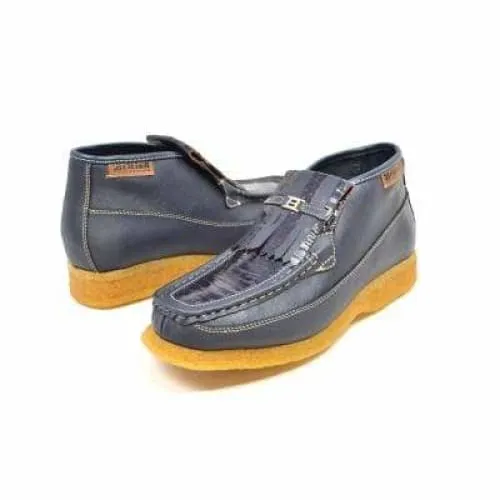 British Walkers Apollo 2 Men's Navy Blue Snake Leather and Suede