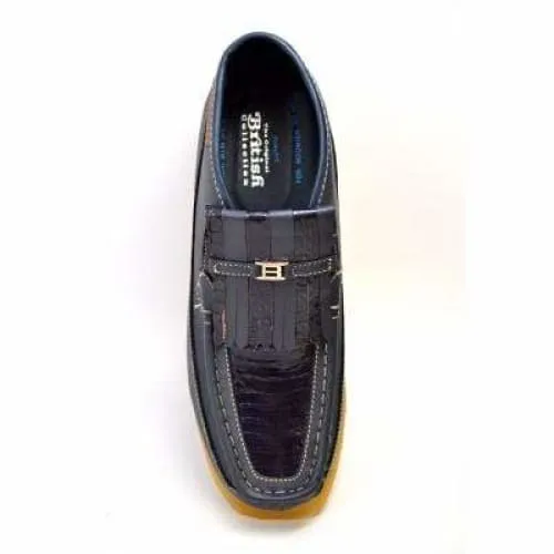 British Walkers Apollo 2 Men's Navy Blue Snake Leather and Suede