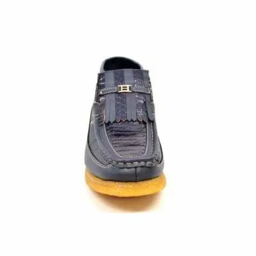 British Walkers Apollo 2 Men's Navy Blue Snake Leather and Suede