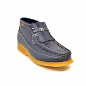 British Walkers Apollo 2 Men's Navy Blue Snake Leather and Suede