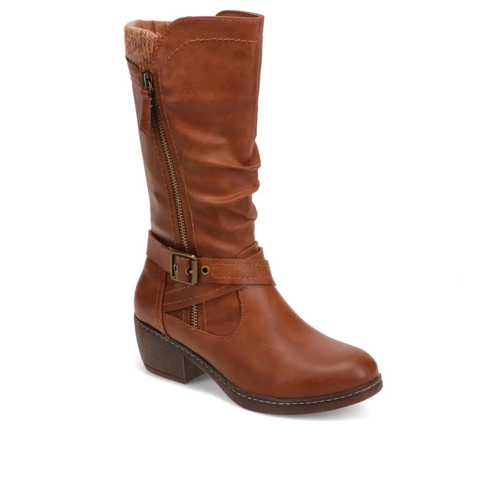 Buckle-Detailed Slouch Long Boots - WOIL40021 / 326 323