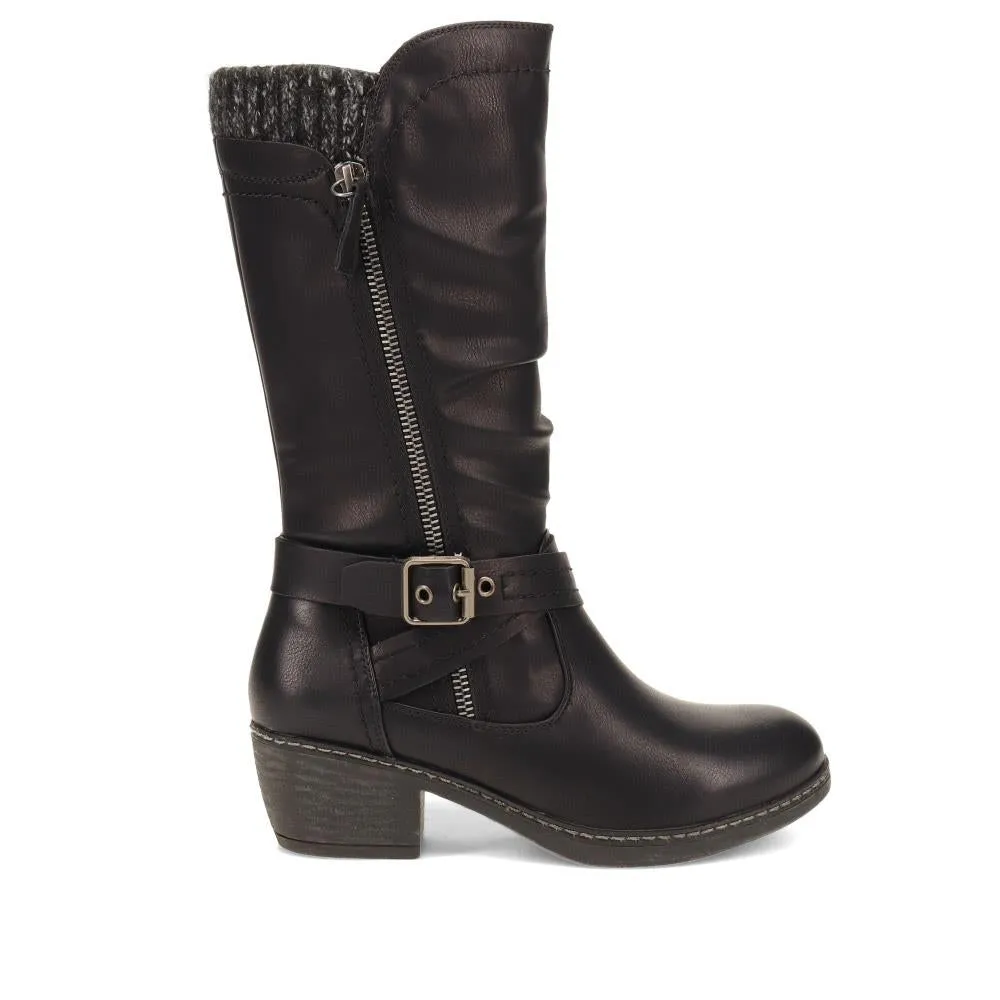 Buckle-Detailed Slouch Long Boots - WOIL40021 / 326 323