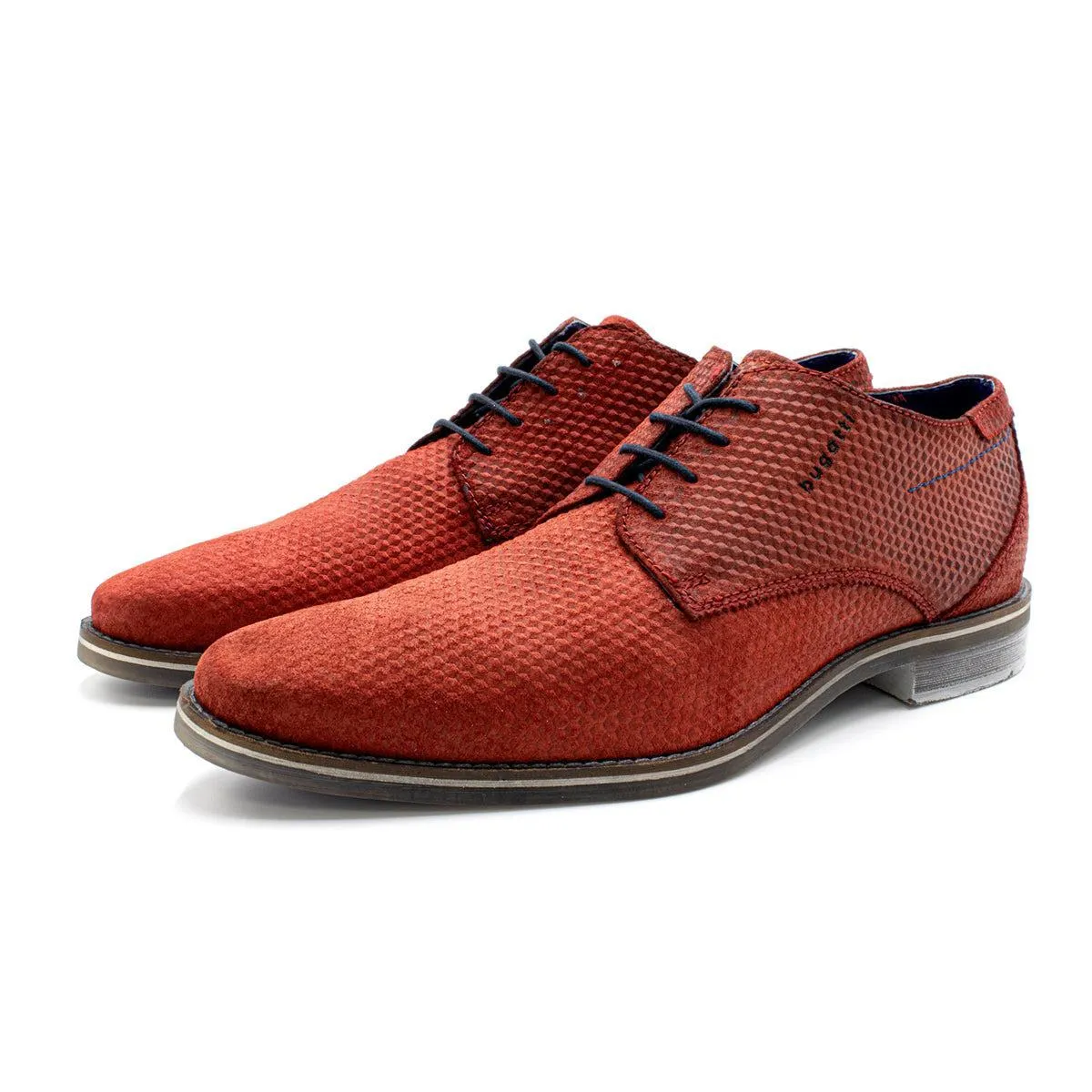 Bugatti Formal Lace Ups Leather Red Colour For Men