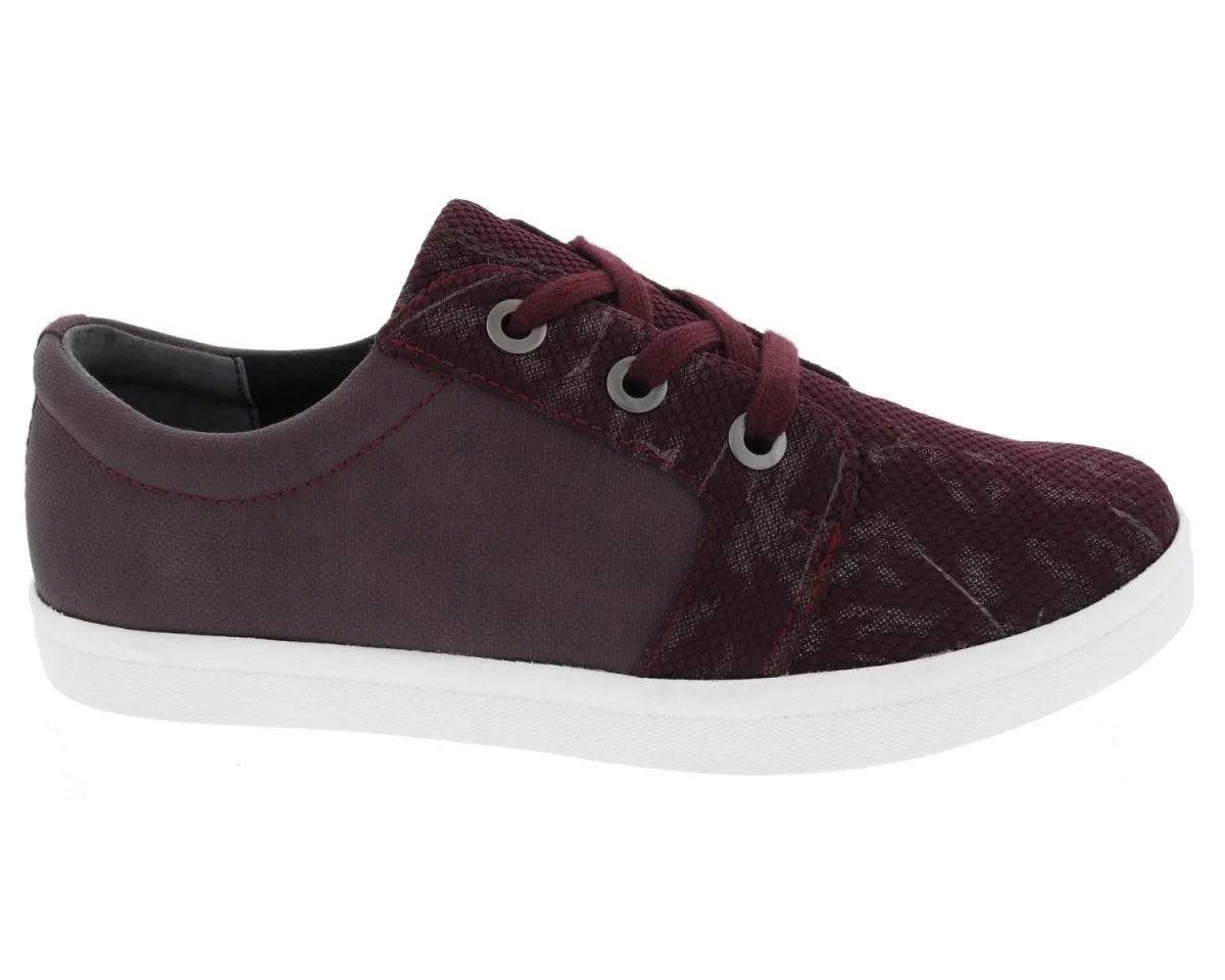 Drew Ruby Women's Orthotics Lace Up Sneakers 19172-51 In Burgundy Combo