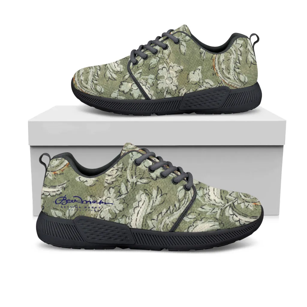 Floral Paisley Athletic Sneakers