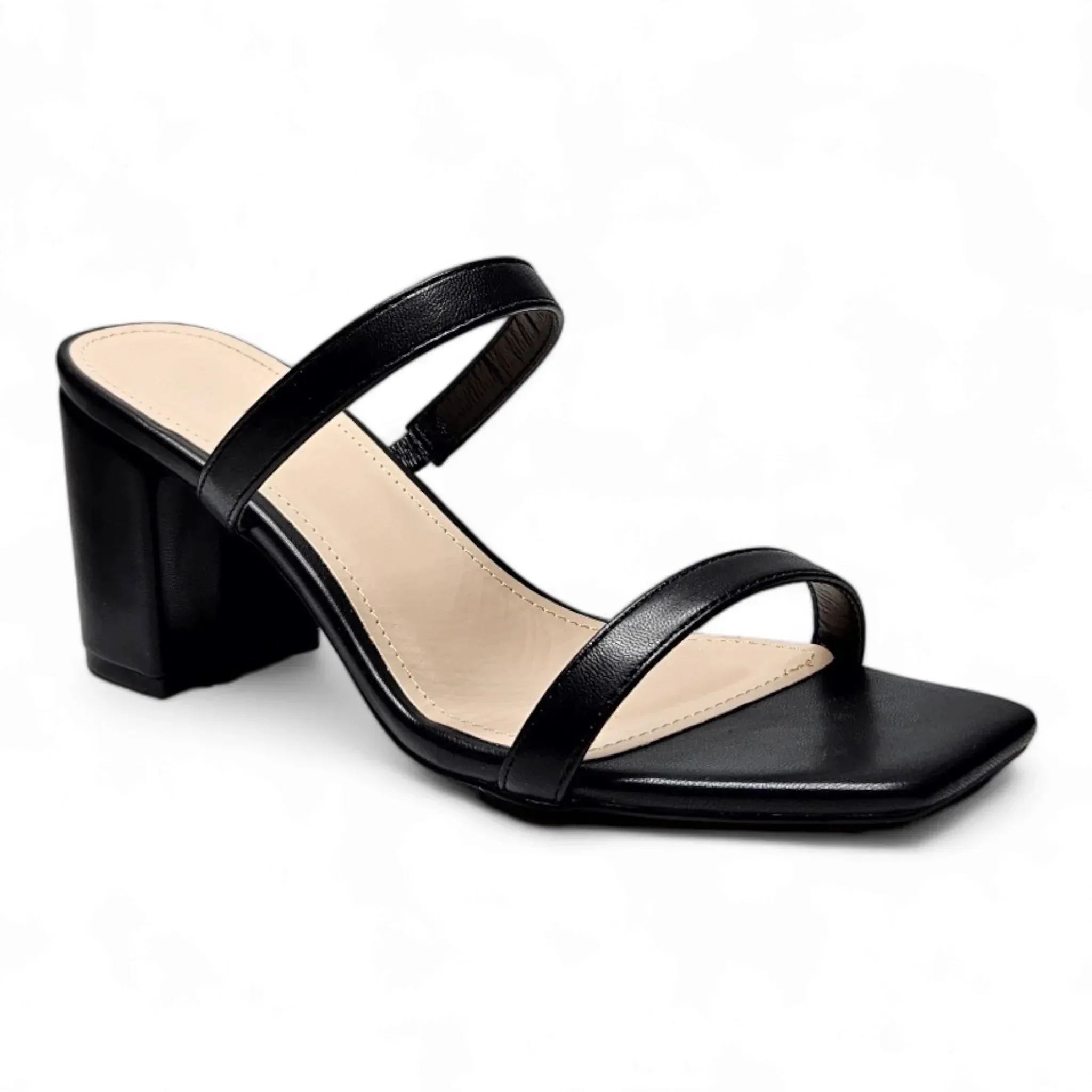 Forever Timeless Double Band Block Heel