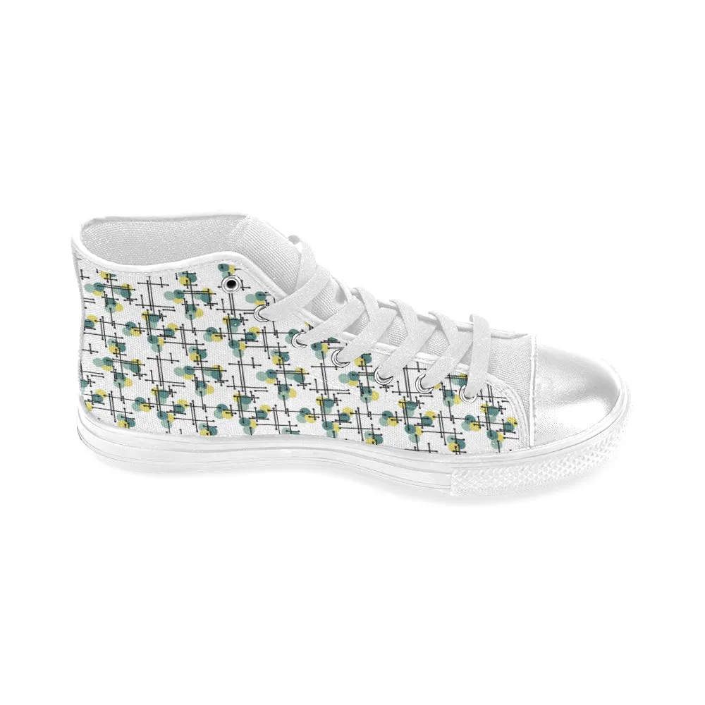 Kids's Molecule Art Polka Print Canvas High Top Shoes