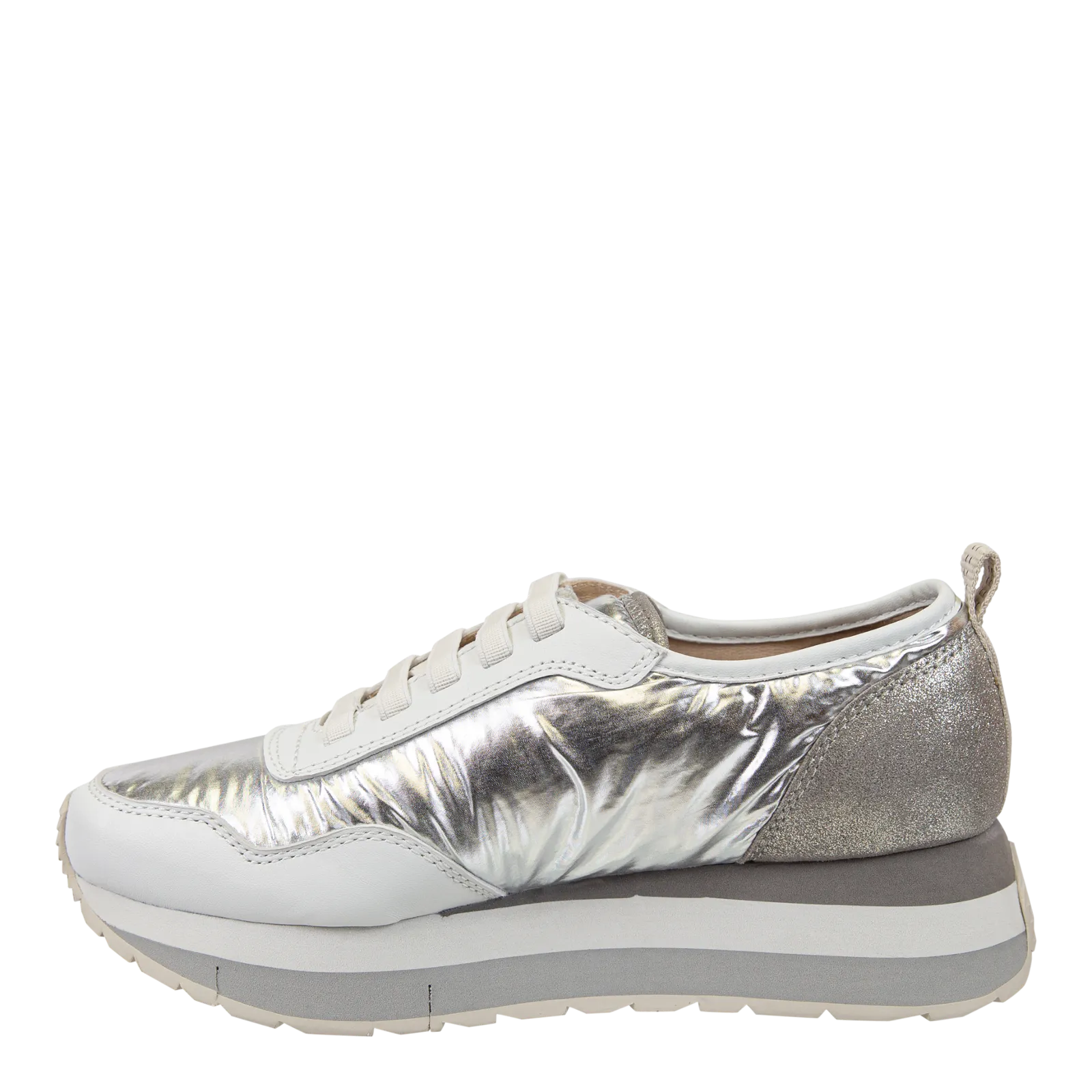 KINETIC in SILVER Platform Sneakers