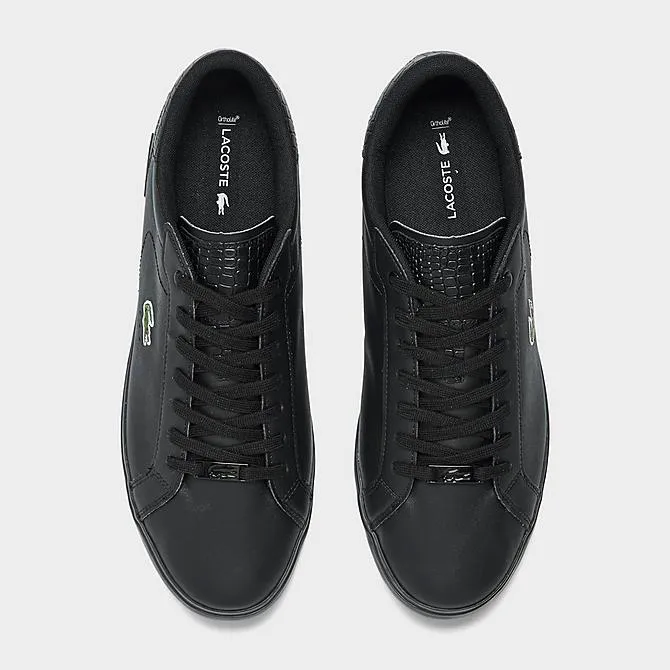 LACOSTE POWERCOURT 1121 1  SMA LTH -MENS / BLACK/BLACK