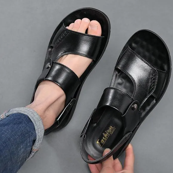 Men soft comfortable open toe flat sandals