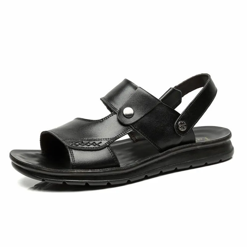 Men soft comfortable open toe flat sandals