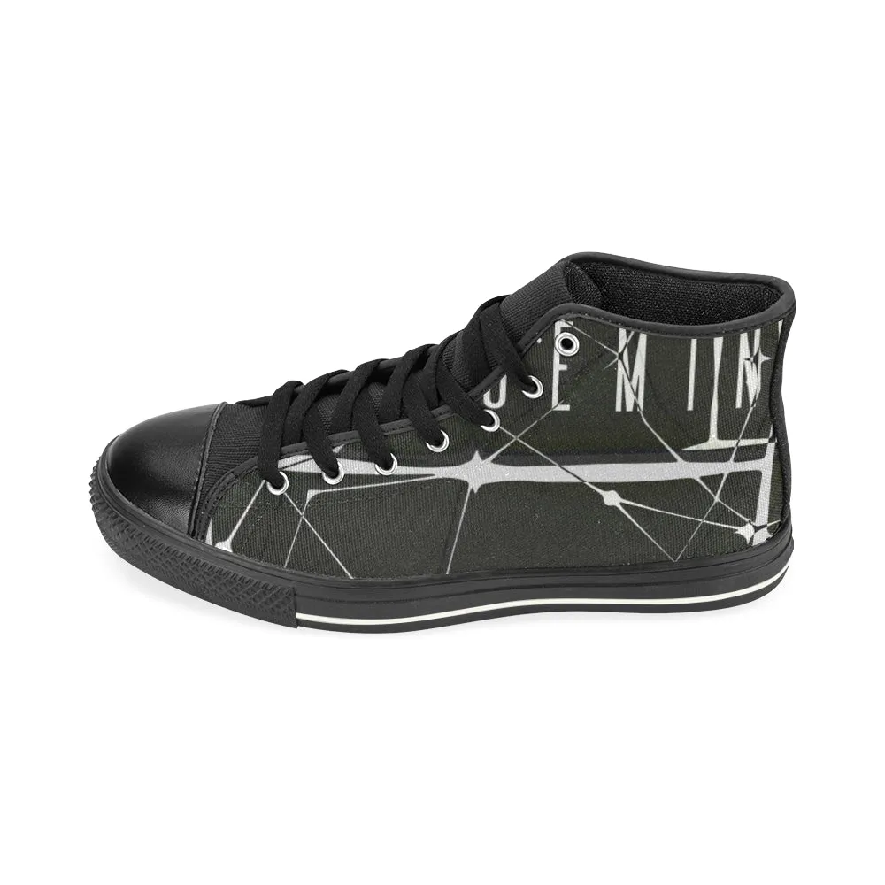 Men's Gemini Zodiac Print Canvas High Top Shoes