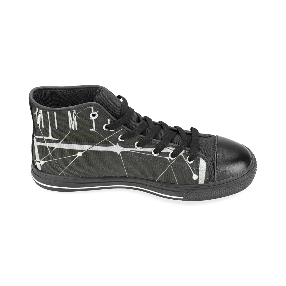 Men's Gemini Zodiac Print Canvas High Top Shoes