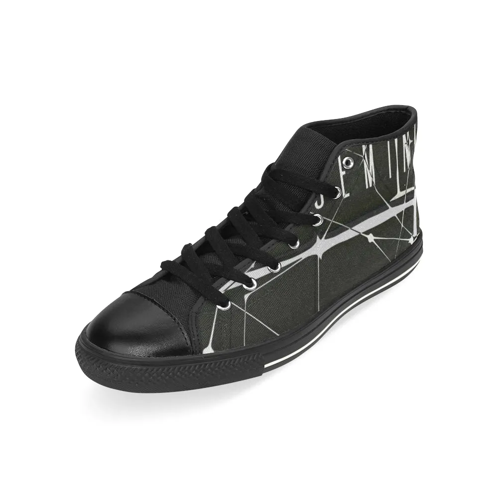 Men's Gemini Zodiac Print Canvas High Top Shoes