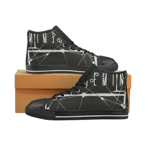 Men's Gemini Zodiac Print Canvas High Top Shoes