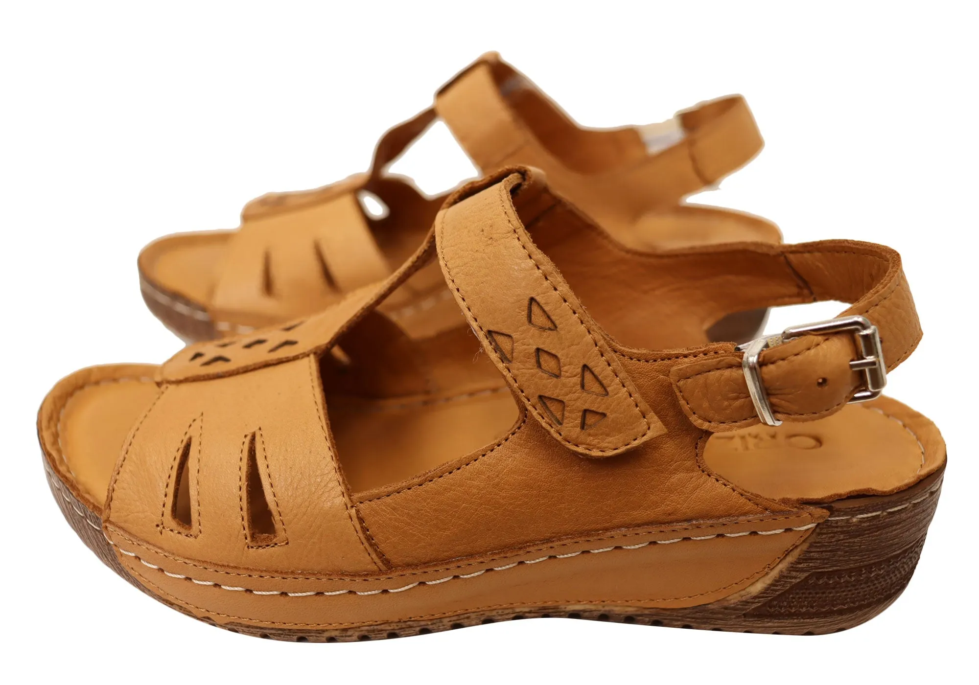 Orizonte Shaz Womens European Comfortable Leather Sandals