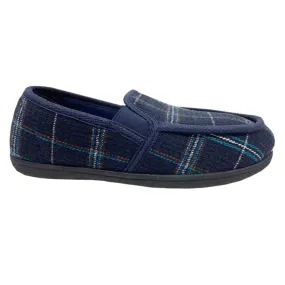 Padders Paul Memory Foam Slippers- Navy