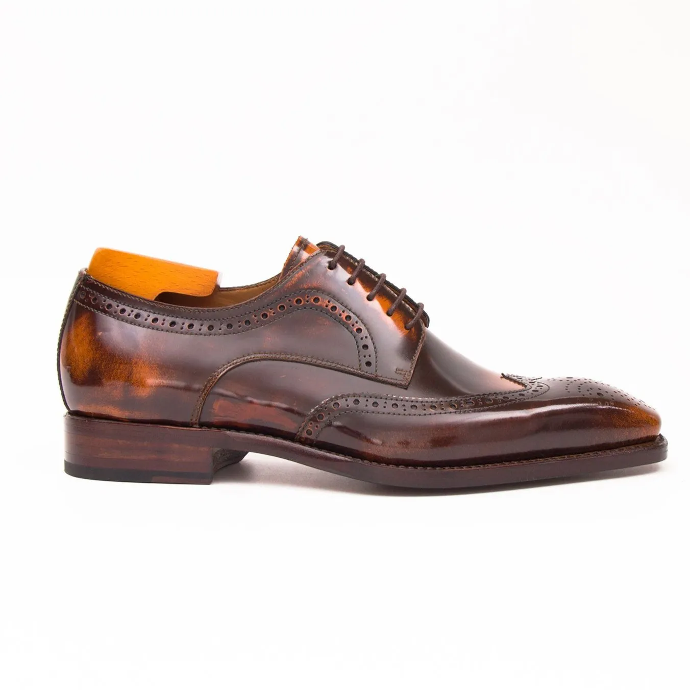 Patent leather goodyear welt dress shoes Brown