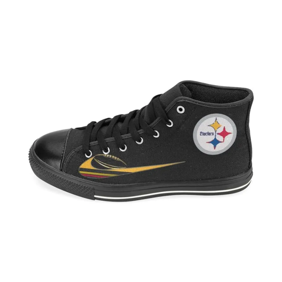 Pittsburgh steelers High Top Shoes Black Yellow Men Women Kids|Dilly Dilly High-top Sneakers