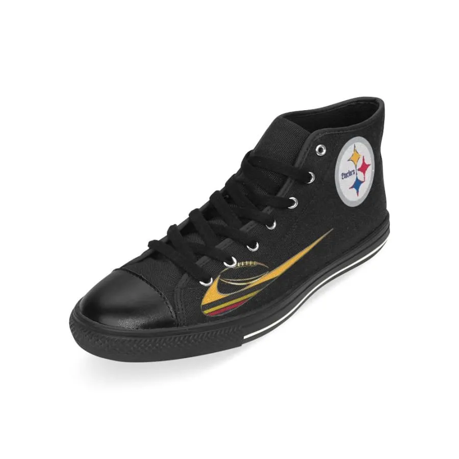 Pittsburgh steelers High Top Shoes Black Yellow Men Women Kids|Dilly Dilly High-top Sneakers