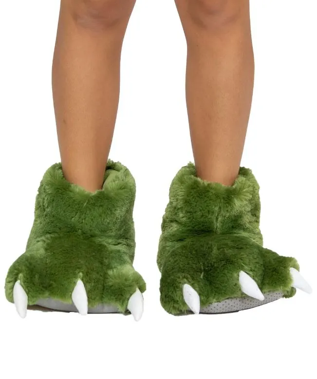 Slippers - Dino Paw - Green