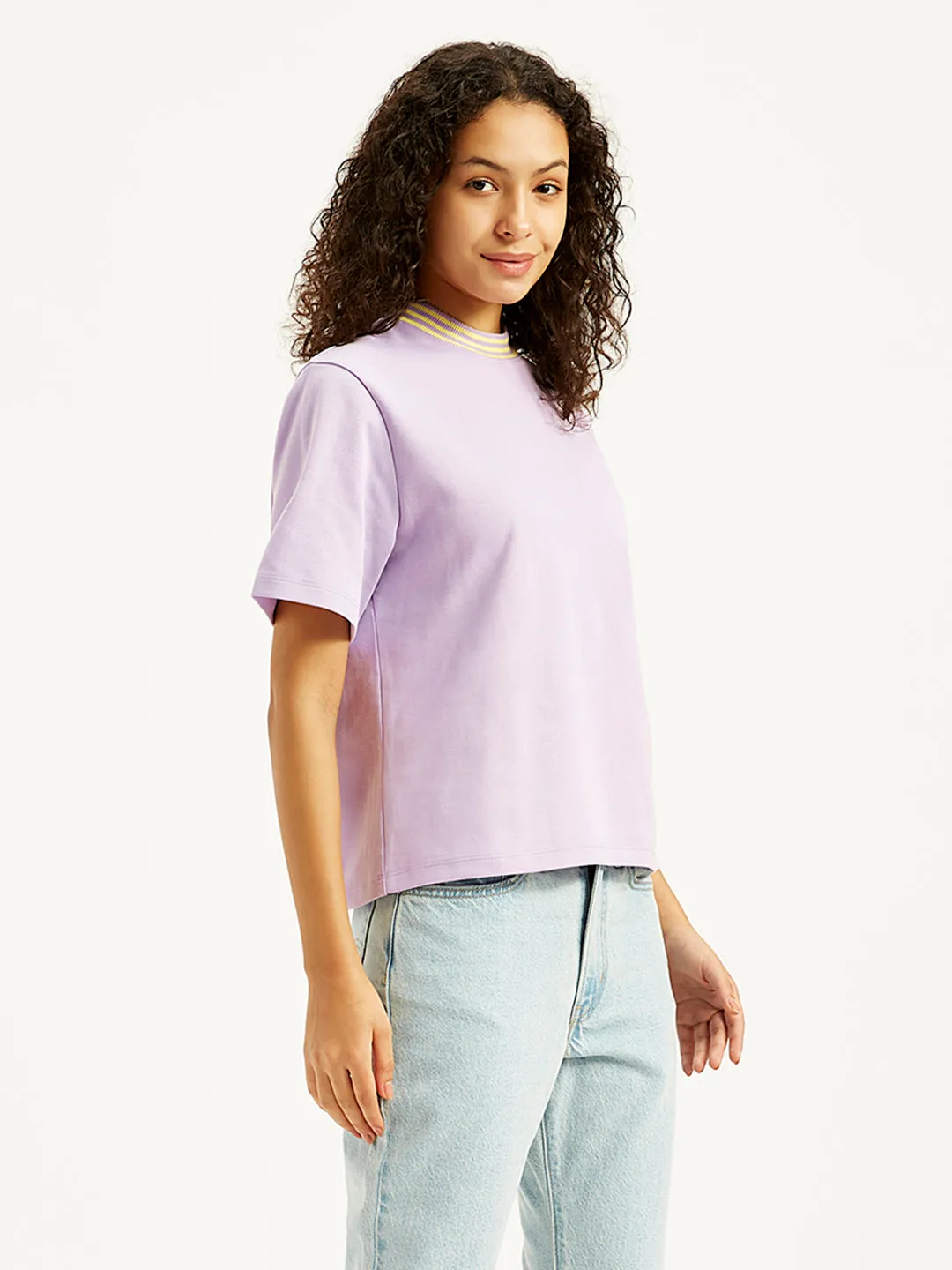 Women's Solid Relaxed Fit T-Shirt