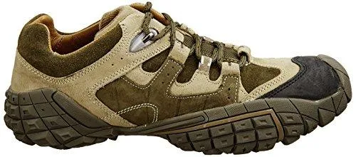 Woodland Men's Olive Green Leather Sneakers - 7 UK/India (41 EU)